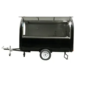 Rebeta Mobile Fryer Diner Food Cart Ice Cone Concession Food Truck Trailer with Fryer