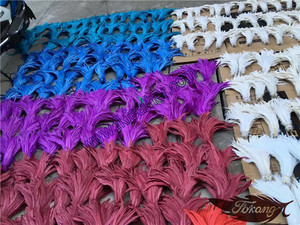 Comercio al por mayor Teñido Coque Colas de Plumas Largas Plumas de Gallo Para La Venta - Product Image 3
