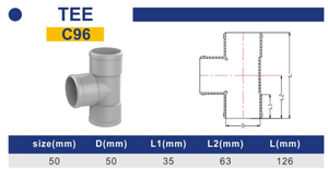 2018 En Plastique <span class=keywords><strong>pvc</strong></span> <span class=keywords><strong>té</strong></span> <span class=keywords><strong>réduit</strong></span> pour l'eau froide - Product Image 2