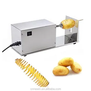 Máquina elétrica de aço inoxidável batata espiral