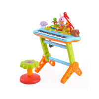 Musical Kids Electronic Keyboard-37 Keys Piano with Microphone and Stool Educational Plastic ABS Toy Instrument