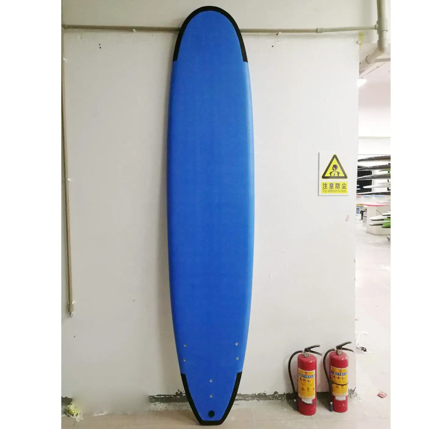 Hochwertiges 9ft Vaccum Bagged Soft Top Surfbrett Custom ized Blue IXPE Soft Surf Board Longboard