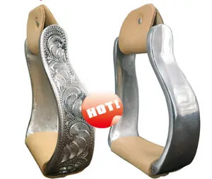 aluminum Visala stirrup with leather wrapped for horse riding/horse racing (Western Stirrup-H)