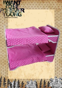 <span class=keywords><strong>18</strong></span> pollici rosa bambole letto a castello con Polycotton & materiale di cartone per case delle bambole - Product Image 5