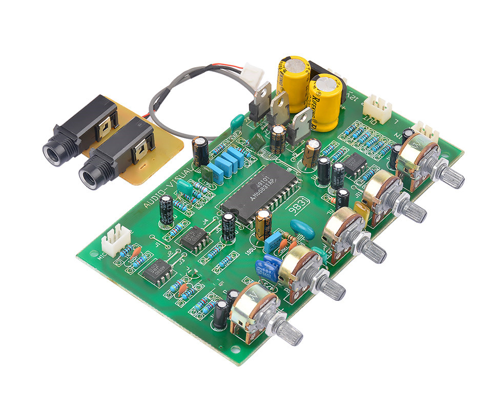 Плата усилителя звука для караоке 2,0, плата Hi-Fi Digital M65831, плата предварительного усилителя звука с управлением тоном