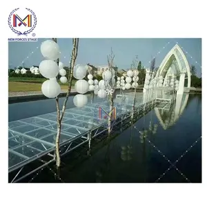 Acryl hochzeit bühne/acryl plattform bühne/schwimmen pool glas bühne, schwimmen pool acryl transparent bühne