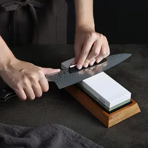 Knife Sharpener Professional 1000#/6000# Whetstone Damascus Kitchen Knife Accessory Sharpener