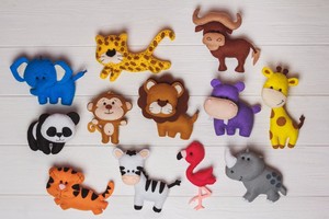 <strong>Felt</strong> Woodland <strong>Animals</strong> Stuffed <strong>Felt</strong> <strong>Animal</strong> Ornaments for Baby Toy Room Decoration - Product Image 4