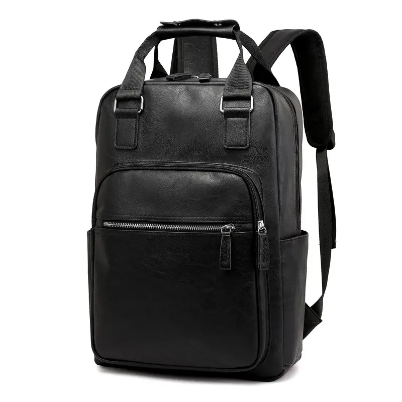 Hochwertige Vintage Mode Casual PU Leder Frauen Männer Rucksack Taschen für Lady Rucksack Teenager Schult aschen Laptop Rucksack