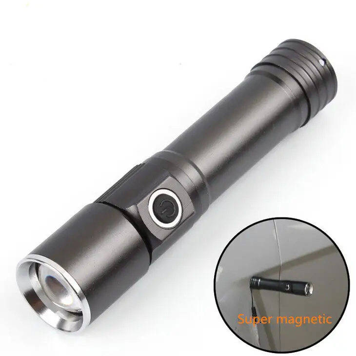 Customized logo Maglite 18650 Rechargeable Mini Torch Waterproof Zoomable Pocket Small Bike Bicycle Flashlight