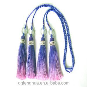 도매 혼합 색상 술 교수형 열쇠 고리 혼합 색상 고급 제품을 공급하는 가방 매력 술 - Product Image 2