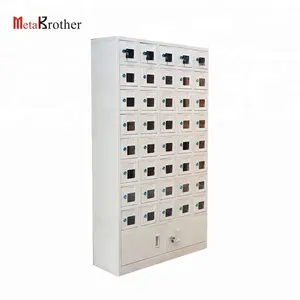 Staal Glazen Deur 40 Charger Cellphone Locker Metalen Mobiele Telefoon Opslag Laadstation Lockers Kast Luoyang Leverancier