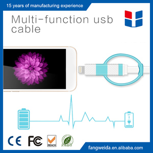 China a granel al por mayor 2 en 1 <span class=keywords><strong>cable</strong></span> de carga <span class=keywords><strong>usb</strong></span> <span class=keywords><strong>cable</strong></span> para <span class=keywords><strong>apple</strong></span> y android - Product Image 2