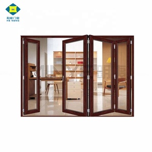 Fenêtres accordéon en verre aluminium fabriquées en Chine <span class=keywords><strong>prix</strong></span> d'usine extérieur pliable design graphique <span class=keywords><strong>porte</strong></span> pliante en verre fini moderne - Product Image 6