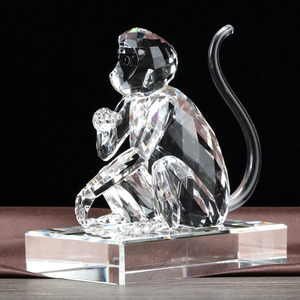 New Customized 2022 Mới Nhất Trung Quốc Zodiac Monkey Shape Pha Lê Thủy Tinh Động Vật Cho Quà Lưu Niệm Trang Trí - Product Image 5