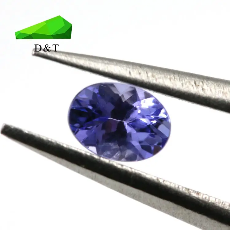 เครื่องตัดอัญมณีรูปไข่ธรรมชาติ Tanzanite ราคาอัญมณีหลวม