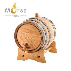 Morezhome Chất Lượng Cao 2 Lít Thủ Công Sử Dụng American Oak Aging Whiskey Bia Rượu Vang THÙNG GỖ Cho Rượu Vang