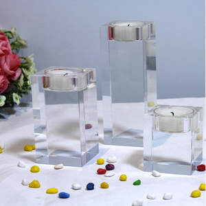 Di vendita superiore del prodotto di vetro supporti di candela di cristallo con <span class=keywords><strong>souvenir</strong></span> di nozze - Product Image 4