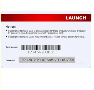 Carte de renouvellement de lancement d'un an pour X431 V + heavy duty, X431 GDS, Pro3s + HD3.0 Launch Pin Card for 24V Diesel trucks Update Service