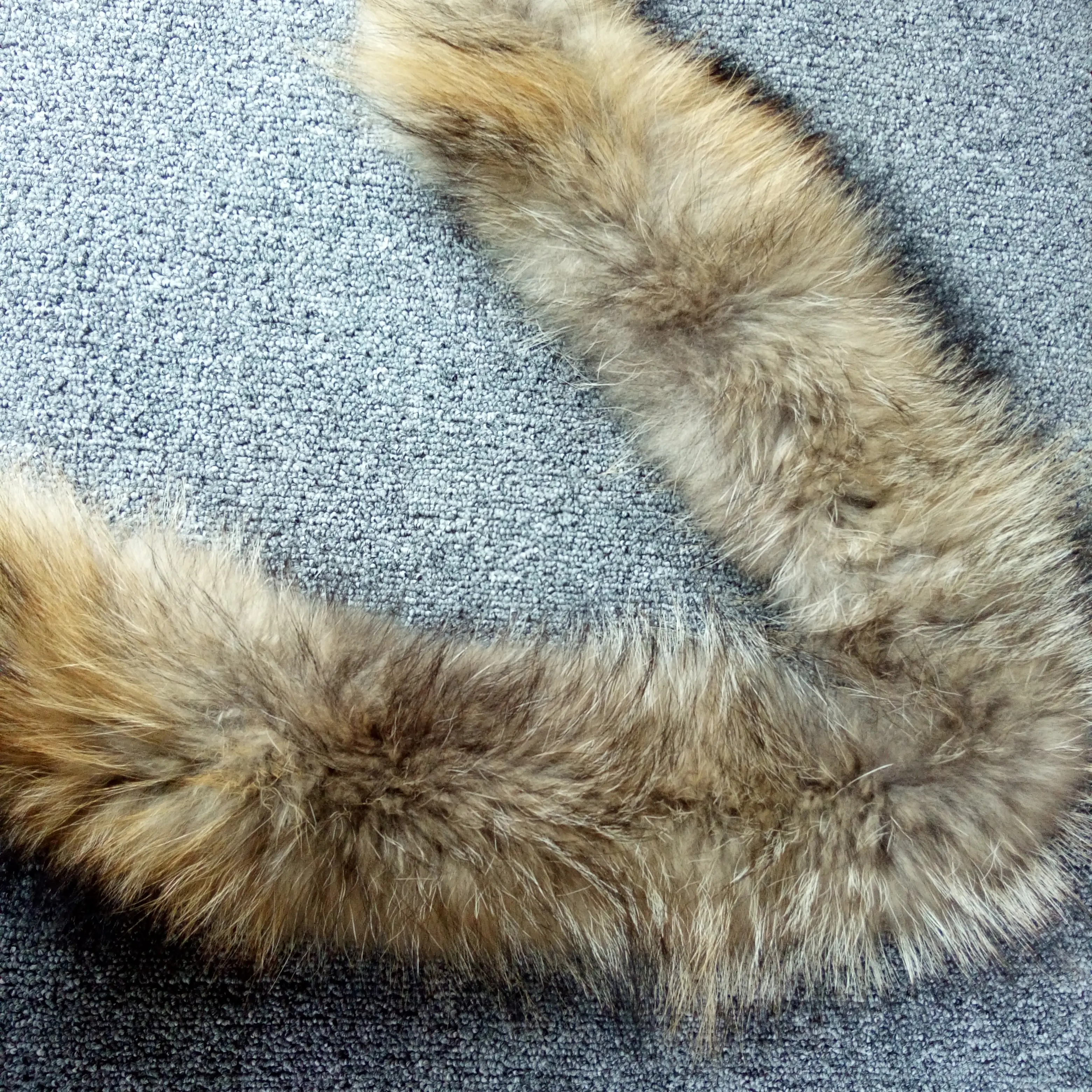 Top quality real raccoon collar silver fox fur collar detachable fur collars