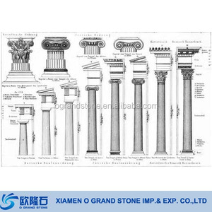 Ograndstone roman corinthian stone columns alabaster column pillars polished honed flamed ect column 013