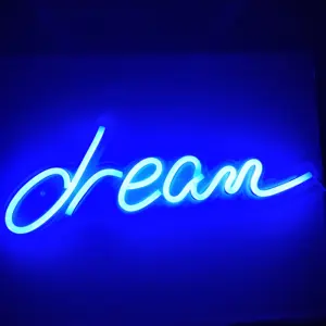 LED Insegne Al Neon sogno Decorativa Della Parete Della Luce di Notte per la Camera Da Letto Delle Ragazze Camera Dei Bambini Della Decorazione Della Casa Della Luce Al Neon Alimentato da USB spina