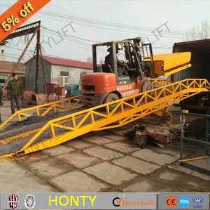 Hontylift precio camión hidráulico plataforma de carga móvil ganado contenedor <span class=keywords><strong>descargar</strong></span> rampa - Product Image 2