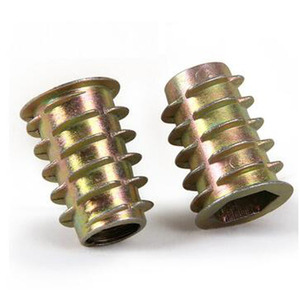 1/4 "-20 * 13毫米锌合金彩色镀锌木材插入螺母 - Product Image 6