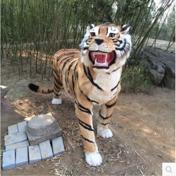 Amazing scare plush plush life size Tiger animal statues
