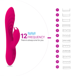 Vibratore Rabbit in Silicone Ricaricabile 100% Impermeabile per Punto G, Giocattolo Sessuale Femminile per Masturbazione Vaginale - Product Image 3