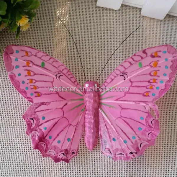 제작, 제작 및 장식을위한 활기찬 색의 인공 군주 나비