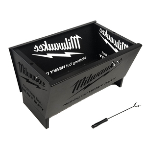 Rectangular Outdoor Steel <strong>Fire</strong> <strong>Pit</strong> <strong>with</strong> Plastic Ice Bucket - Product Image 1