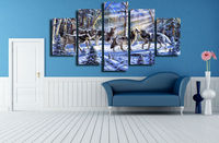 Affiches d'art murales en toile imprimées à l'huile, 5 pièces, peinture murale, images pour salon, décor de la maison, voiture fraîche
