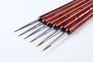 Shin Brown <span class=keywords><strong>de</strong></span> haute qualité en bois Liner Brush / <span class=keywords><strong>peinture</strong></span> <span class=keywords><strong>à</strong></span> <span class=keywords><strong>l</strong></span>'<span class=keywords><strong>huile</strong></span> brosse / brosse <span class=keywords><strong>à</strong></span> cheveux ensemble - Product Image 3