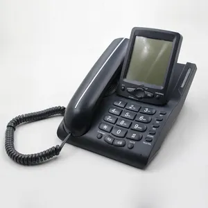 Analog kablolu konuşan arayan kimliği telefon ile büyük LCD ekran ve ses kontrolü cep telefonu