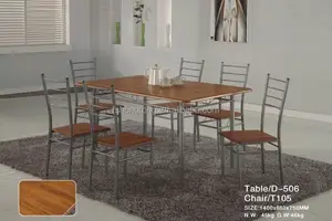 सबसे लोकप्रिय खाने की मेज और कुर्सियों, क्लासिक डिजाइन टेबल सेट, लोहे इनडोर फर्नीचर