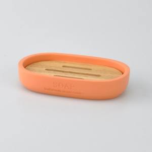 Accessoires de salle de bain classiques en poly rond orange 7 pièces - Product Image 5