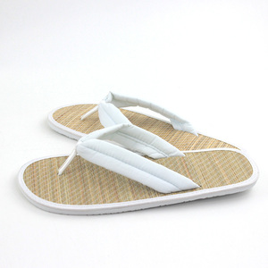 Pantofole Ecologiche in Tessuto di Bambù per Hotel, Ciabatte da Interno in <span class=keywords><strong>Paglia</strong></span> per Camera da Letto - Product Image 4