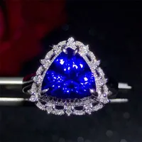 5A Tanzanite 18k oro Del Sud Africa diamante reale naturale tanzanite anello per le donne monili in oro