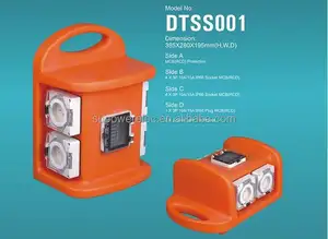 Australian waterproof IP66 250V 15A outdoor portable Power Electric Distribution Board Box