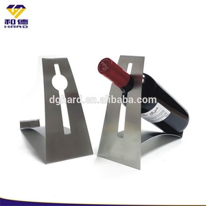 de estilo europeo de metal de una sola botella de <span class=keywords><strong>vino</strong></span> tinto con los titulares de acabado cepillado - Product Image 1