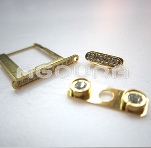Chine usine or bouton pour iphone4s avec diamant, Boutons d'or - Product Image 2