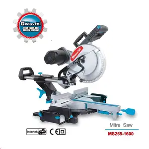 Maxtol Hoge Kwaliteit 1600W 255 Mm Dubbele Mitre Saw Voor Hout/Dubbele Zaag Hout Snijmachine