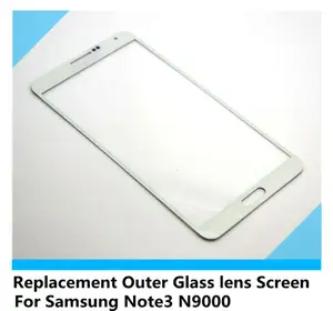 Remplacement grise imperméable blanc verre externe objectif Écran Pour Samsung Note 3 (N9000)