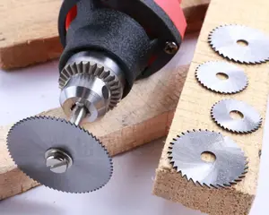 Yeni sıcak ürünler 10 adet 1/8 "Shank yüksek hız çelik kesme bıçakları mandrel HSS Mini dairesel disk