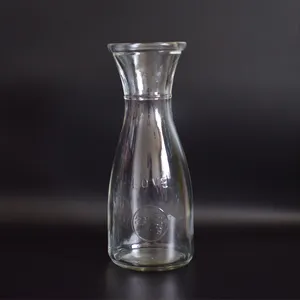großhandel maschine produzierte klare 500 ml glas milchflasche mit benutzerdefiniertem logo