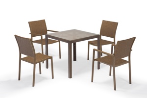 Ensemble de <span class=keywords><strong>table</strong></span> et de chaises de jardin en plastique imperméable pour l'extérieur Empilable et facile à ranger Convient pour les meubles de balcon et de patio - Product Image 4