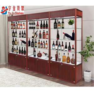 Yujin vetrina ecologica in vetro con illuminazione a LED cornice in legno resistente per soggiorno - Product Image 6