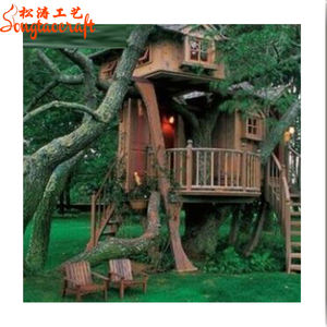 Nouveaux produits 2015 Fournisseur chinois Arbres artificiels en fibre de verre à vendre Arbres en forme de maison Soudures d'arbres Décoration extérieure - Product Image 1