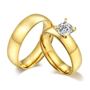 OBE โรงงานแฟชั่นขายส่งความกว้าง6มิลลิเมตรคู่ทองแหวนออกแบบ
